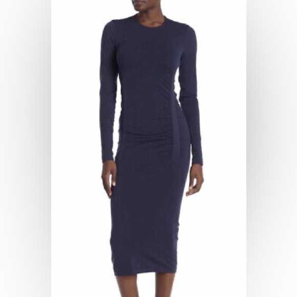 Wolford Dresses & Skirts - NWT Wolford Fatal Drape Long Sleeve Dress Navy Large